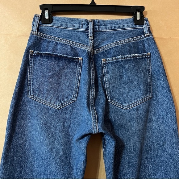 Agolde Women's High Rise Jeans in Dark Blue - Picture 11 of 16